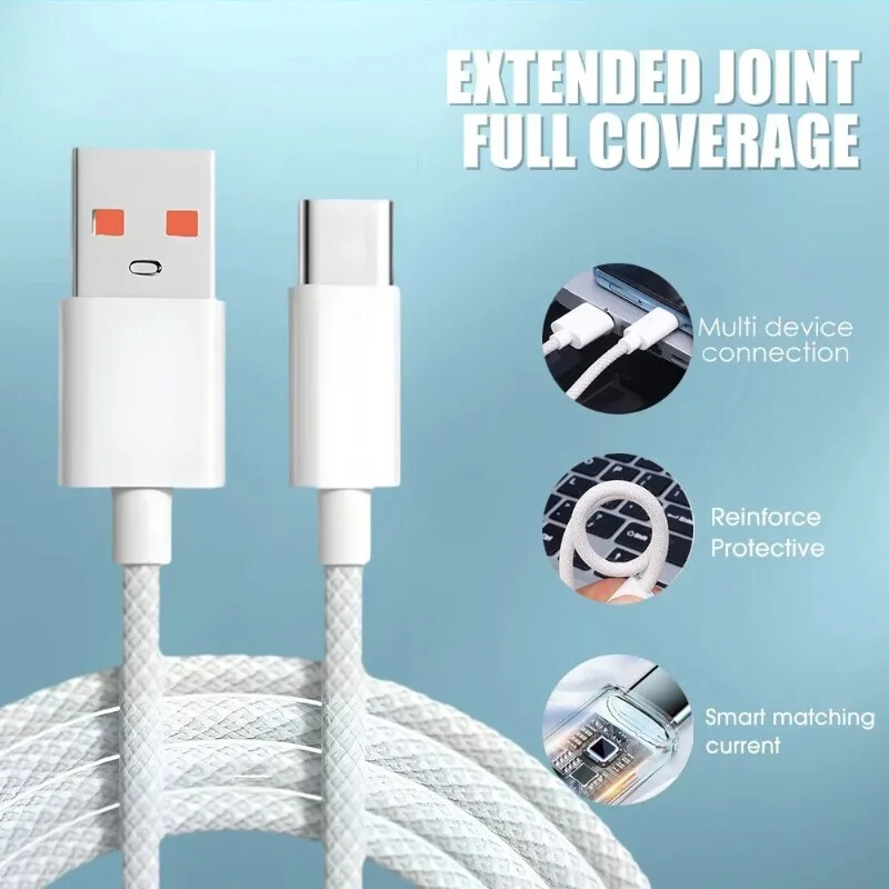 USB към Type C Carplay кабел за IPhone 15 Pro Max Plus Найлонова оплетка 20W Бързо зареждане Type C кабели за данни Кабел за зарядно устройство за Samsung