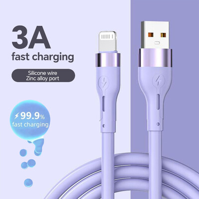3A ātras uzlādes USB kabelis iPhone tālrunim 14 11 12 13 Pro X XS Max 6 7 8 Plus SE iPad vada tālruņa lādētāja datu vads 1,5/2m 6 pēdas