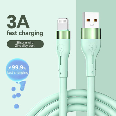 3A greito įkrovimo USB laidas, skirtas iPhone 14 11 12 13 Pro X XS Max 6 7 8 Plus SE iPad laido telefono įkroviklio duomenų laidas 1,5/2 m 6 pėdų