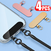 Mobiliojo telefono dirželis nerūdijančio plieno dvigubos ausies metalinės tarpinės gnybtas, itin plonas nugara, fiksuotas pleistras, apsaugantis nuo praradimo jungties detalė