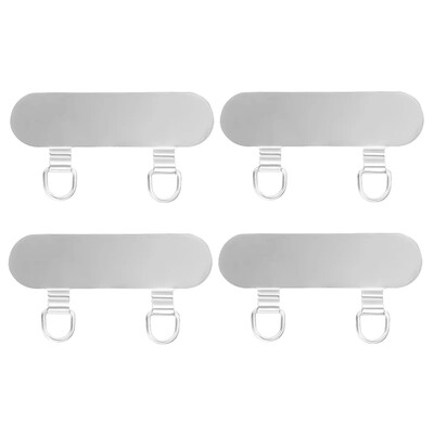 Mobiliojo telefono dirželis nerūdijančio plieno dvigubos ausies metalinės tarpinės gnybtas, itin plonas nugara, fiksuotas pleistras, apsaugantis nuo praradimo jungties detalė