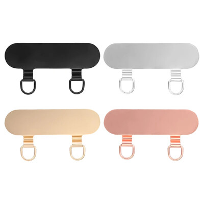 Mobiliojo telefono dirželis nerūdijančio plieno dvigubos ausies metalinės tarpinės gnybtas, itin plonas nugara, fiksuotas pleistras, apsaugantis nuo praradimo jungties detalė