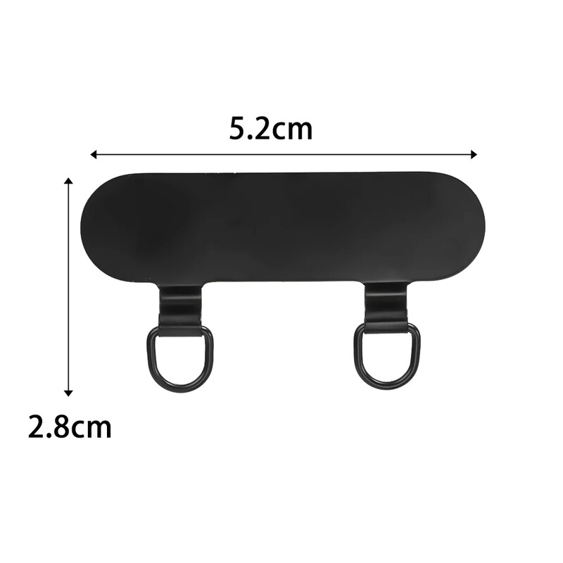 Mobiliojo telefono dirželis nerūdijančio plieno dvigubos ausies metalinės tarpinės gnybtas, itin plonas nugara, fiksuotas pleistras, apsaugantis nuo praradimo jungties detalė