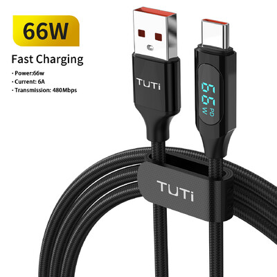 TUTI tip C na tip C kabel 100 W PD punjač za brzo punjenje Kabel zaslona USB C na USB C za Macbook iPad Samsung POCO F3 Realme