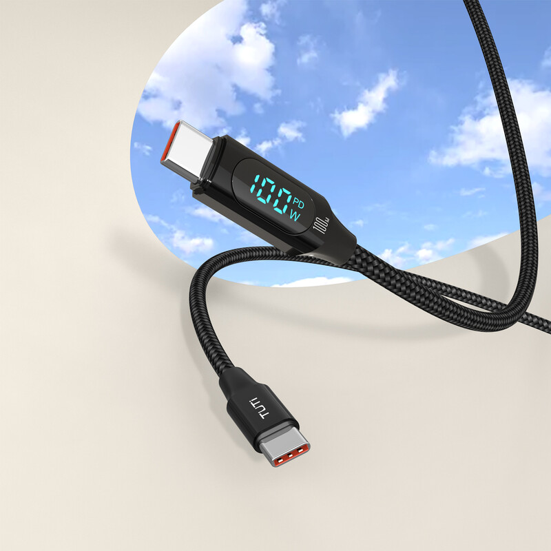 TUTI tip C na tip C kabel 100 W PD punjač za brzo punjenje Kabel zaslona USB C na USB C za Macbook iPad Samsung POCO F3 Realme