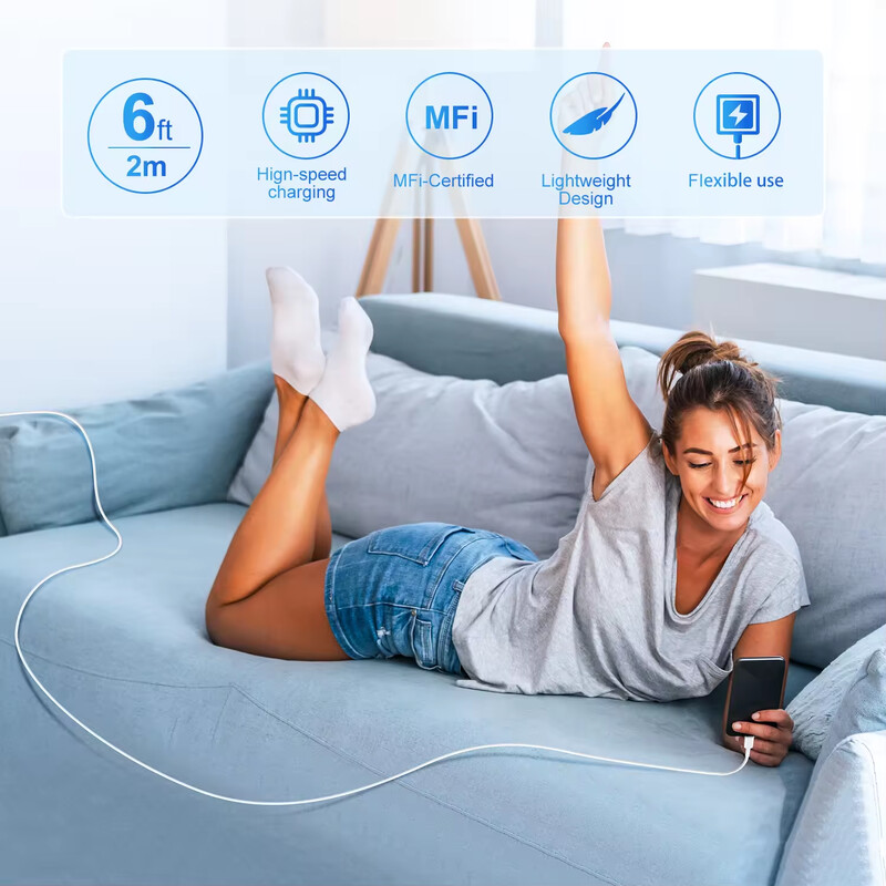 Originalni 20W tip C kabel za iPhone 13/12/11/14/15 Pro Max Mini 7/8 Plus X/XS/XR iPad punjač Kabel za brzo punjenje Telefon Datum