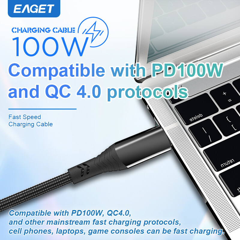 Eaget 2 u 1 USB C kabel za iPhone15 16 100W PD tip C do C do Lightning QC 4.0 kabel za brzo punjenje tip C kabel za PC Samsung