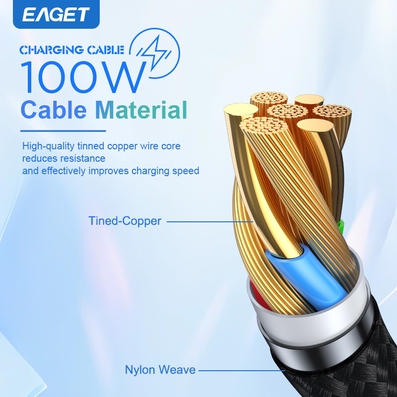 Eaget 2 u 1 USB C kabel za iPhone15 16 100W PD tip C do C do Lightning QC 4.0 kabel za brzo punjenje tip C kabel za PC Samsung