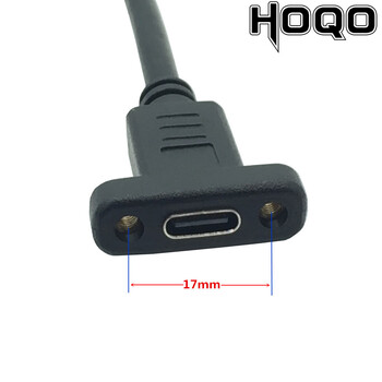 USB тип C за монтиране на предния панел USB-C удължителен кабел USB 3.1 кабел за видео данни Мъжки към женски конектор за удължителен кабел с винт