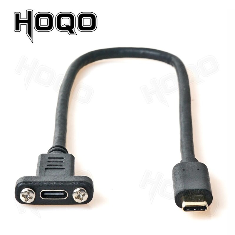 USB tip C za pričvršćivanje na prednju ploču USB-C produžni kabel USB 3.1 podatkovni video kabel Muški na ženski konektor produžnog kabela s vijkom