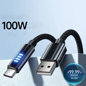 1.2M 2M 100W indikator super brzog punjenja tip-c podatkovni kabel za Huawei Xiaomi IPhone Linija za punjenje mobilnog telefona