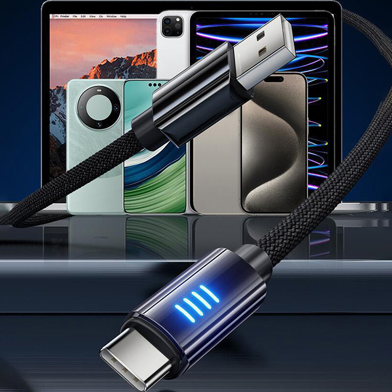 1.2M 2M 100W indikator super brzog punjenja tip-c podatkovni kabel za Huawei Xiaomi IPhone Linija za punjenje mobilnog telefona