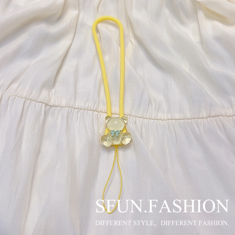 Crystal Bear Темперамент Цвете Силиконов ремък за мобилен телефон Каишка за китка Калъф за слушалки Въже Ключодържател Момичета Студенти