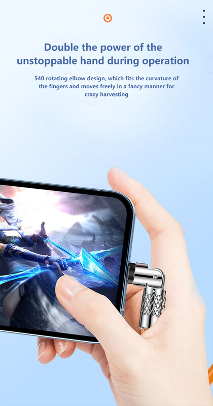 120W 7A brzo punjenje USB tipa C kabel 180 stupnjeva rotirajući koljeni kabel za igru za Xiaomi Redmi Honor telefon punjač USB C kabel