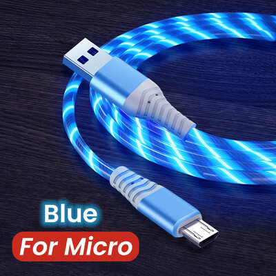 MVQF 5A Kabel za brzo punjenje Svjetleći LED kabel Micro USB TypeC podatkovni kabel Protočno svjetlo Streamer LED USB C kabel za Huawei Xiaomi