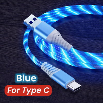 MVQF 5A Kabel za brzo punjenje Svjetleći LED kabel Micro USB TypeC podatkovni kabel Protočno svjetlo Streamer LED USB C kabel za Huawei Xiaomi