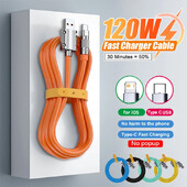 120W 6A Super brzo punjenje USB C tekući silikonski kabel za iPhone 14 15 Huawei Samsung Xiaomi Quick Charger Type-C podatkovna žica