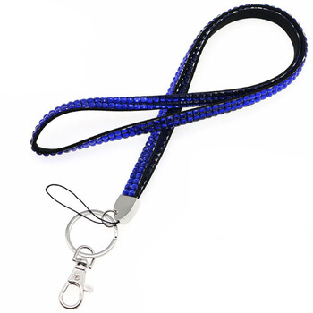 Σήμα Rhinestone Crystal Lanyard Κάτοχος ταυτότητας Μακρύ λουράκι λαιμού sparkly Clip Ιμάντες λαιμού κινητού τηλεφώνου πολλαπλά χρώματα για γυναίκες