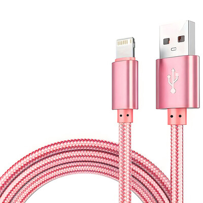 Многоцветен найлонов плетен кабел за зареждане, подходящ за Apple IPhone X 14 13 12 Бързо зареждане и предаване на данни