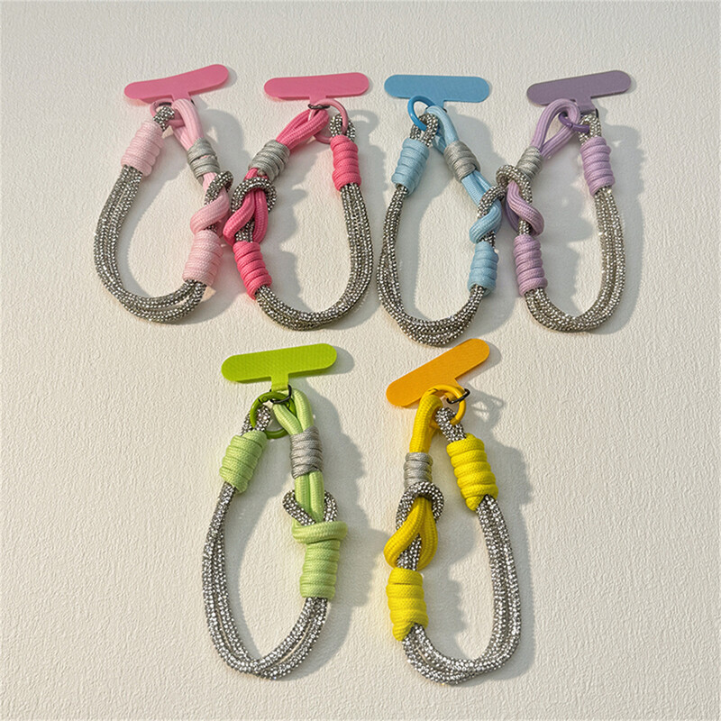 Elegantni vještački dijamant pleteni za telefonsku vrpcu za vrpcu za vješanje lančić prstenasti kabel s zakrpom remen za ručni zglob Držač telefona odvojivo uže