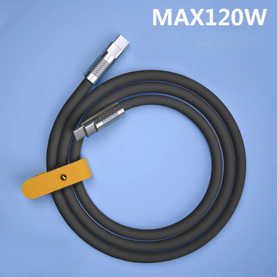 120W 7A Super brzo punjenje PD tip C tekući silikonski kabel 1M 1.5M 2M USB kabel Usb C do C kabel punjača za Xiaomi Huawei 2024