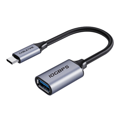 CABLETIME USB C 3.2 na USB A OTG adapter 10Gbps brzi tip C ženski pretvarač za Macbook Xiaomi Huawei iPhone 15 Data OTG