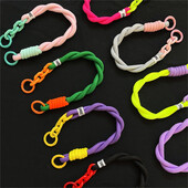 Slatko upleteno uže u boji slatkiša, uže za mobilni telefon, viseći ukras, privjesak protiv gubitka, modni jaki zglob, kratke trake za ruke