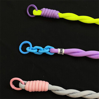 Cute Candy Color Twist Σχοινί Κινητό Τηλέφωνο Κορδόνι Κρεμαστό Διακοσμητικό Κρεμαστό Κρεμαστό Μόδα Δυνατός καρπός Κοντοί ιμάντες χεριών