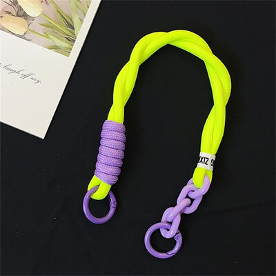 Slatko upleteno uže u boji slatkiša, uže za mobilni telefon, viseći ukras, privjesak protiv gubitka, modni jaki zglob, kratke trake za ruke