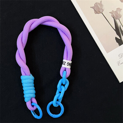 Slatko upleteno uže u boji slatkiša, uže za mobilni telefon, viseći ukras, privjesak protiv gubitka, modni jaki zglob, kratke trake za ruke