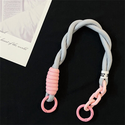 Slatko upleteno uže u boji slatkiša, uže za mobilni telefon, viseći ukras, privjesak protiv gubitka, modni jaki zglob, kratke trake za ruke