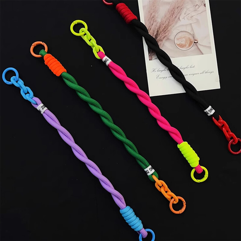 Slatko upleteno uže u boji slatkiša, uže za mobilni telefon, viseći ukras, privjesak protiv gubitka, modni jaki zglob, kratke trake za ruke