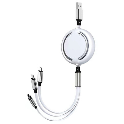 3 u 1 USB kabel na uvlačenje, podatkovni kabel za brzo punjenje za Iphone, Samsung, Huawei, Xiaomi, više priključaka, višestruka žica za punjenje