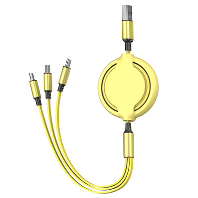 3 u 1 USB kabel na uvlačenje, podatkovni kabel za brzo punjenje za Iphone, Samsung, Huawei, Xiaomi, više priključaka, višestruka žica za punjenje