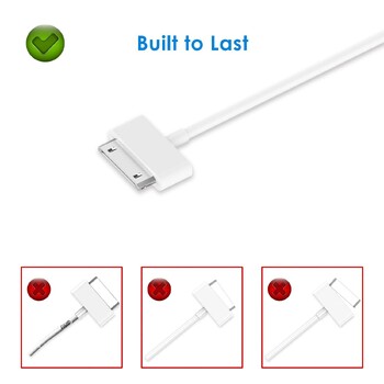 1PCS 3.2 πόδια 1M Λευκό χρώμα USB Καλώδιο συγχρονισμού και φόρτισης για Apple IPhone 4/4s, IPhone 3G/3GS, IPad 1/2/3, IPod