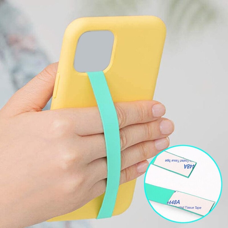 Univerzalna silikonska narukvica za telefon, elastična meka narukvica za ruku, jednostavna jednobojna držač za telefon, držač za prste, dodaci za telefon