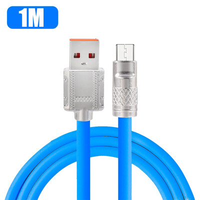 120W 6A Супер бързо зареждане Тип C Течен силиконов кабел Бързо зареждане 2M USB кабел Usb C Кабел за зарядно устройство за Huawei Samsung Xiaomi