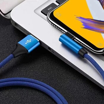 5A Καλώδιο Γρήγορης Φόρτισης Τύπου C Καλώδιο USB C 90 μοιρών Ebow Line for Gamer για Samsung Xiaomi Redmi Phone Charger USB Cable