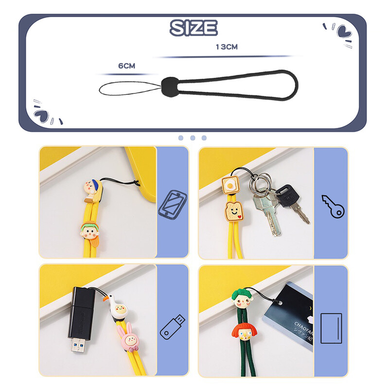 Slatki mali medvjedić Silikonska vrpca za mobilni telefon Remen za zapešće Slušalica Torbica Uže Privjesak za ključeve Djevojčice Studentice