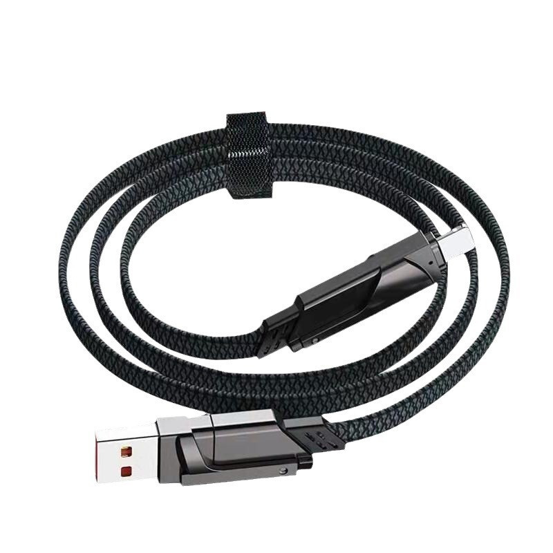 4u1 USB C Lightning kabel 100 W PD žica za brzo punjenje podataka Metalni USB višestruki kabel za punjenje za iPhone Samsung Xiaomi Huawei OPPO