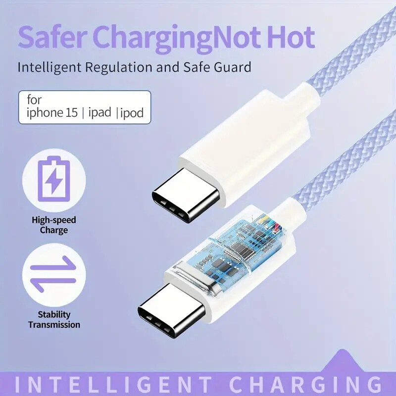 60W USB C na tip C kabel za iPhone 15 Huawei Samsung Xiaomi žica 5A kabel za brzo punjenje Tip C podatkovni kabel za POCO telefon