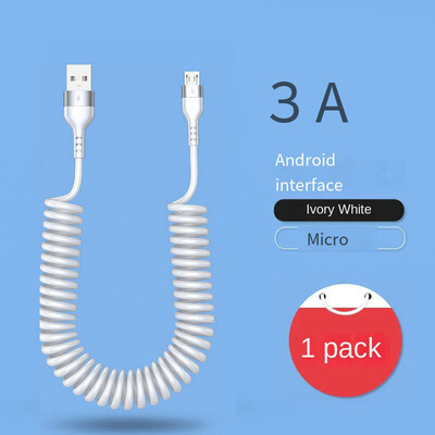 Opružni teleskopski 66W 5A brzo punjenje tip C podatkovni kabel USB 3A mikro auto punjač za telefon za iPhone13 14 Pro Sumsung Xiaomi POCO