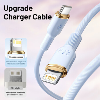 PD 27W Super Fast Charge USB C Καλώδιο Soft Liquid Silicone For Apple iPhone 14 13 12 11 Pro Max Charging XR XS X 7 8 6 Plus