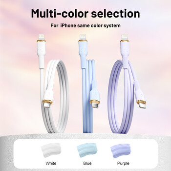 PD 27W Super Fast Charge USB C Καλώδιο Soft Liquid Silicone For Apple iPhone 14 13 12 11 Pro Max Charging XR XS X 7 8 6 Plus