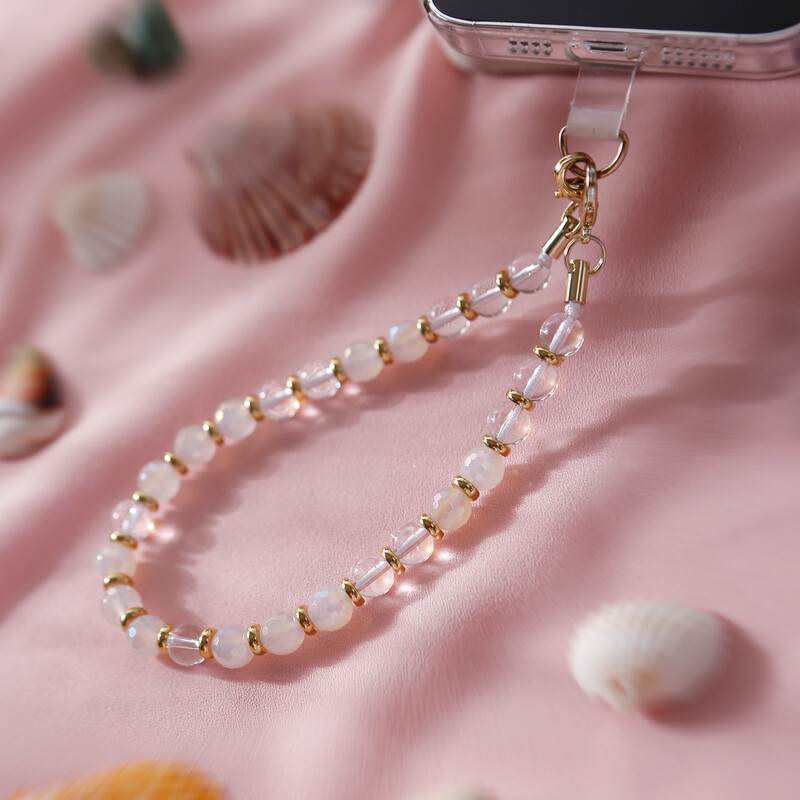 Vruće prodavani univerzalni prirodni dragi kamen Amazonski kameni telefonski lanac za djevojčice, ručno rađene perle, viseći konop za telefon, privjesak za ključeve automobila