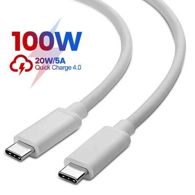 PD 100W USB-C na USB tip-C kabel Kabel za brzo punjenje za prijenos podataka za Huawei Samsung Xiaomi iPhone iPad tip C na C podatkovna linija