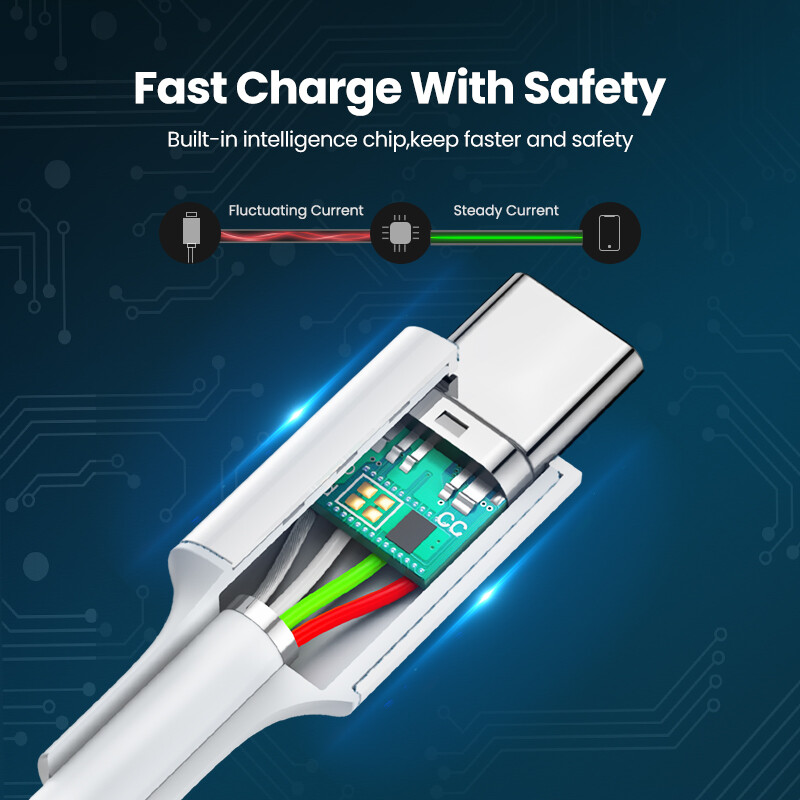 PD 100W USB-C na USB tip-C kabel Kabel za brzo punjenje za prijenos podataka za Huawei Samsung Xiaomi iPhone iPad tip C na C podatkovna linija