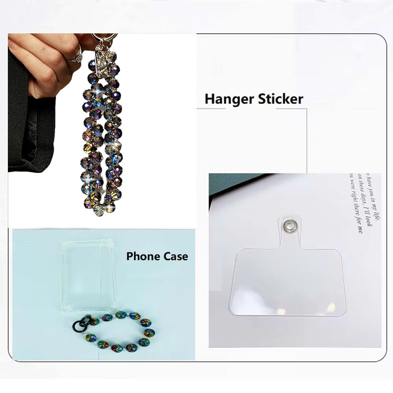 Perle Remen za ručni zglob Crystal Rhinestone Traka za iPhone Huawei Redmi Xiaomi Samsung Telefon Šarm Ornament Privjesak Konop za vješanje