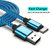 Greito įkrovimo USB tipo C laidas Ilgas USB A į C įkroviklio laidas, skirtas Samsung Galaxy S23 Ultra/s23/s23+/s22/s22 Ultra/s22+/s21 Ultra/s