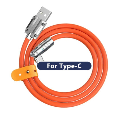 180 stupnjeva rotirajući 6A 120W USB kabel za brzo punjenje za iPhone XS 11 12 13 Samsung Huawei Xiaomi OPPO Type-C kabel za brzo punjenje